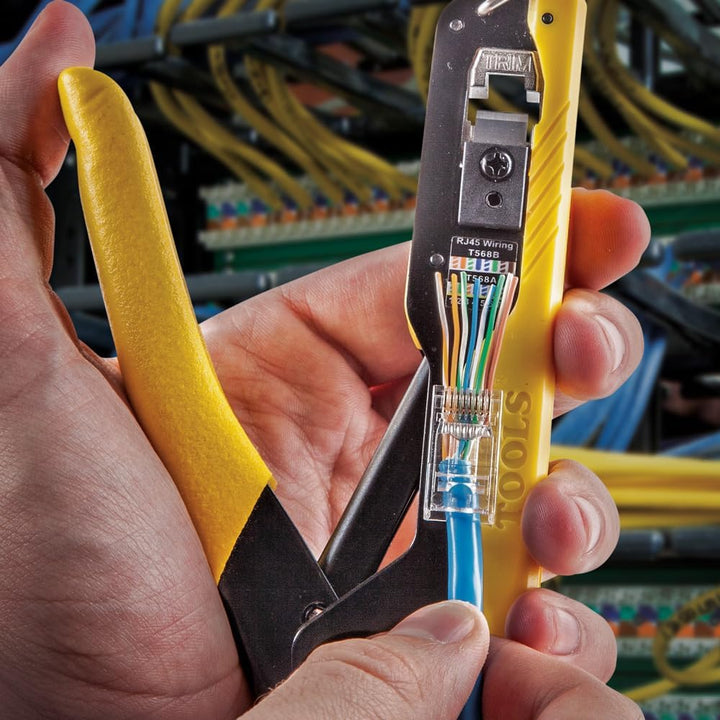 Kompakte Durchgangs-Crimper, modulare Crimper für Pass-THU RJ45 Datenstecker Klein Tools VDV226-005