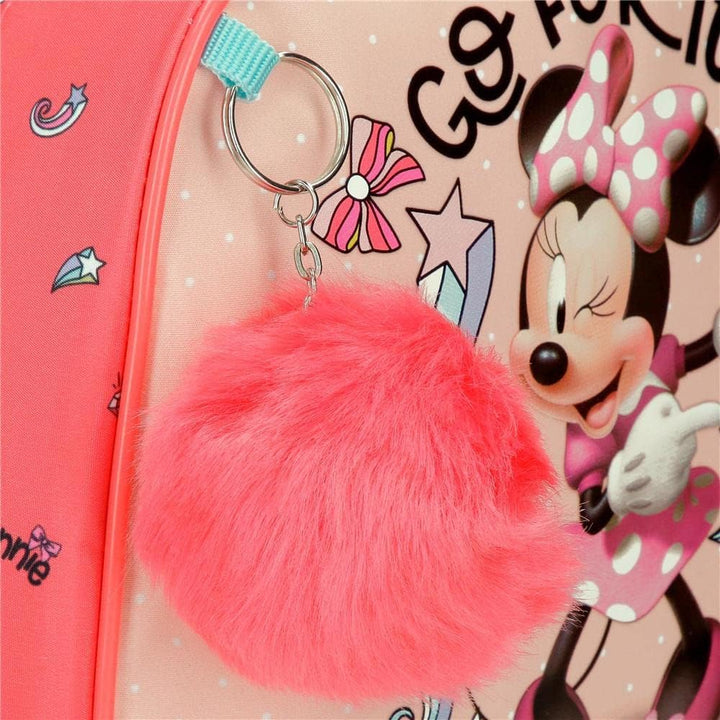 Disney Minnie Lovin Life Schulrucksack mit Wagen, Mehrfarbig, 30 x 38 x 12 cm, Mikrofaser, 13,68 l,