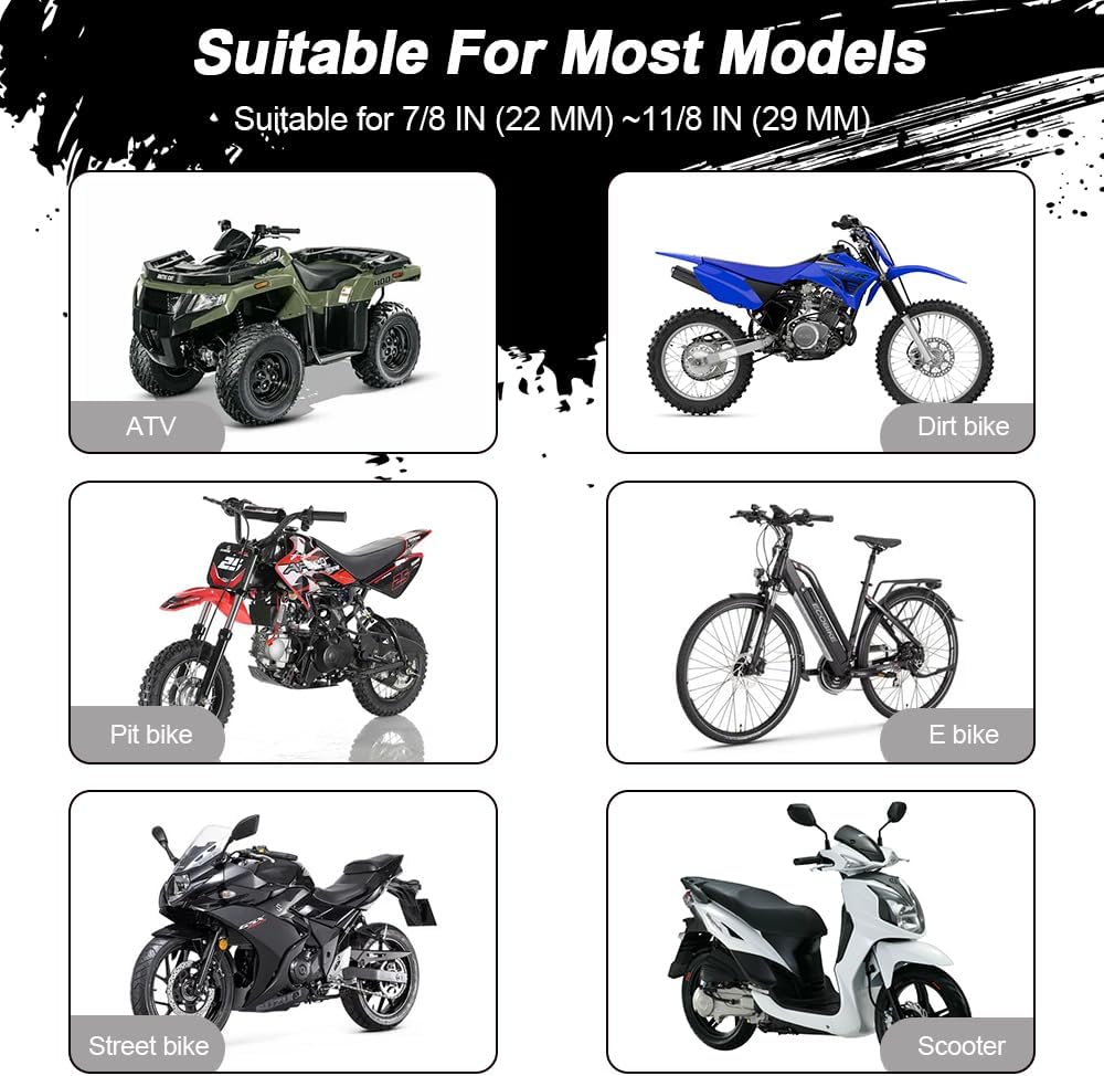 APEBAZY Handprotektoren Motorrad Universal Motorrad Handschutz Passend für 22 mm 25 mm und 28 mm Len