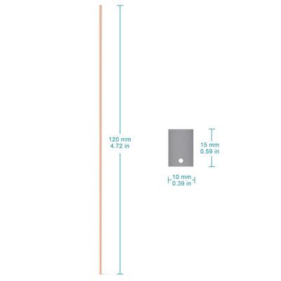 stonylab 5 Stück Blei Platten, 99,99% 1 * 10 * 15 mm Blei Anode, Flache Metallfolienelektrode mit Ku