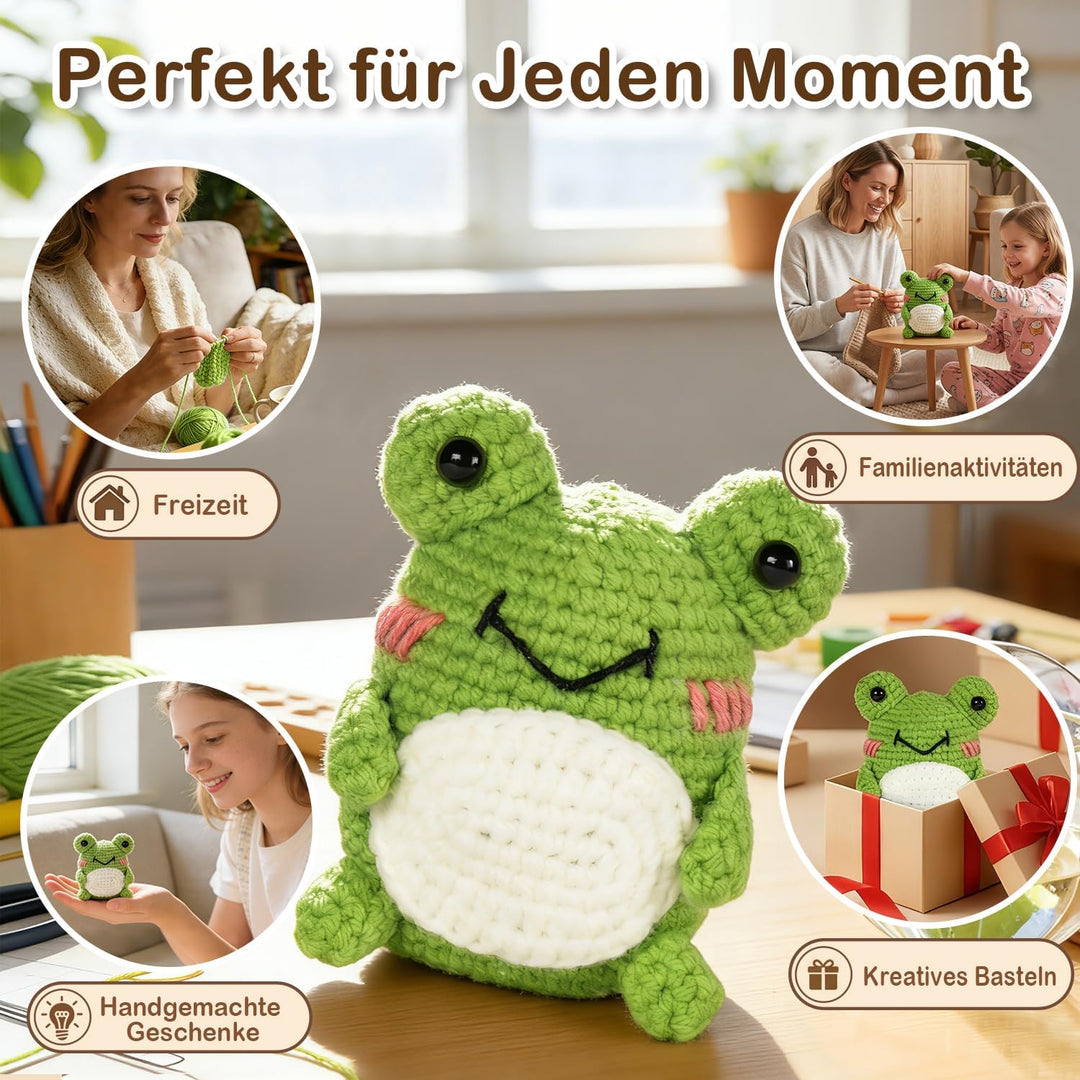 Häkel-Set für Anfänger, Häkel-Kit für Absolute Neulinge mit Schritt-für-Schritt-Videoanleitungen, Hä