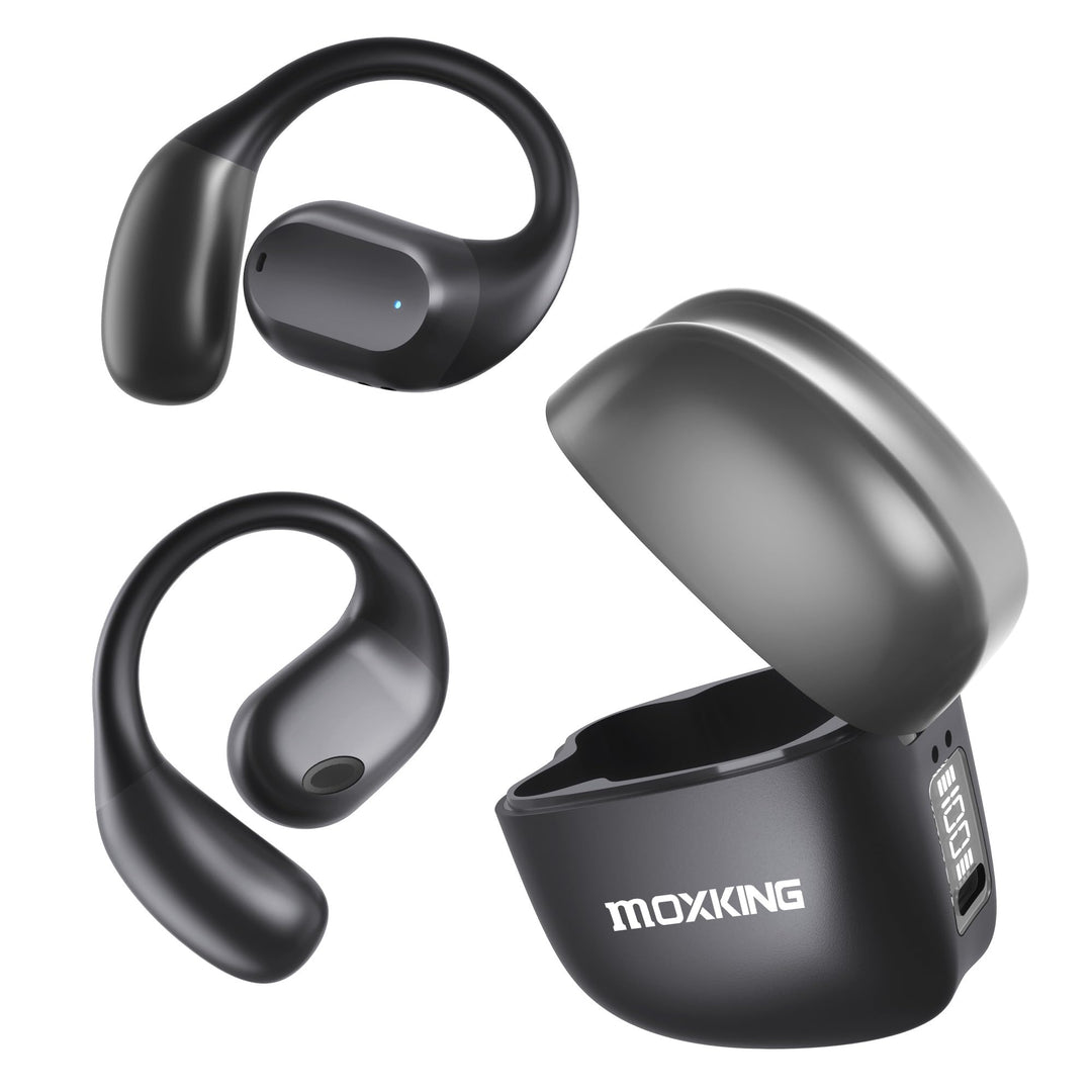 Open-Ear-Kopfhörer, kabelloses Bluetooth-Headset, integriertes Mikrofon, Bequeme Ohrhörer mit weiche