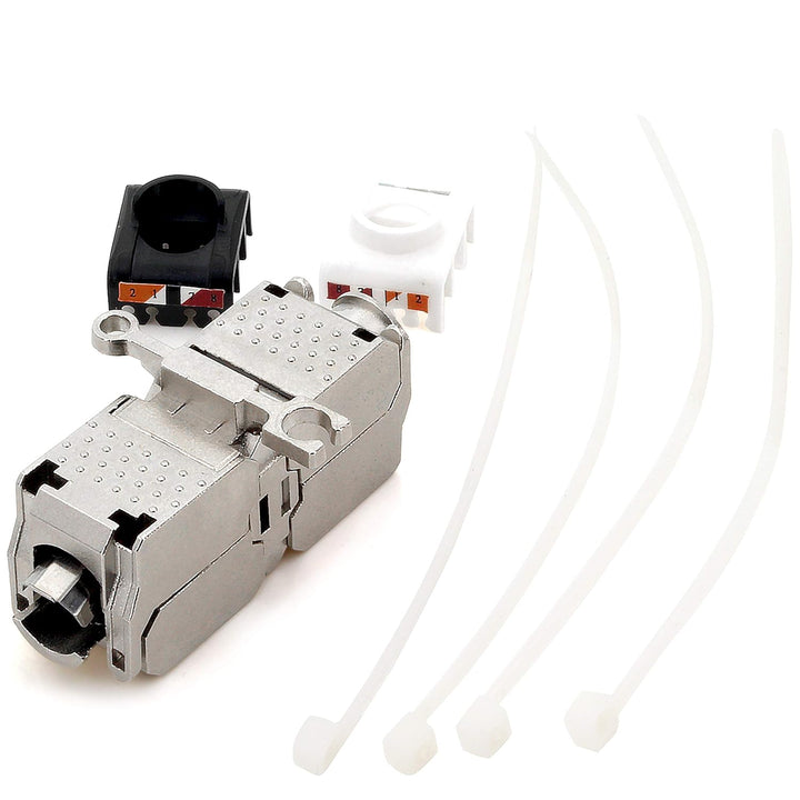 1aTTack.de Cat. 6A Keystone Verbinder werkzeuglos Schneidklemme auf Schneidklemme AWG 22 bis AWG 26