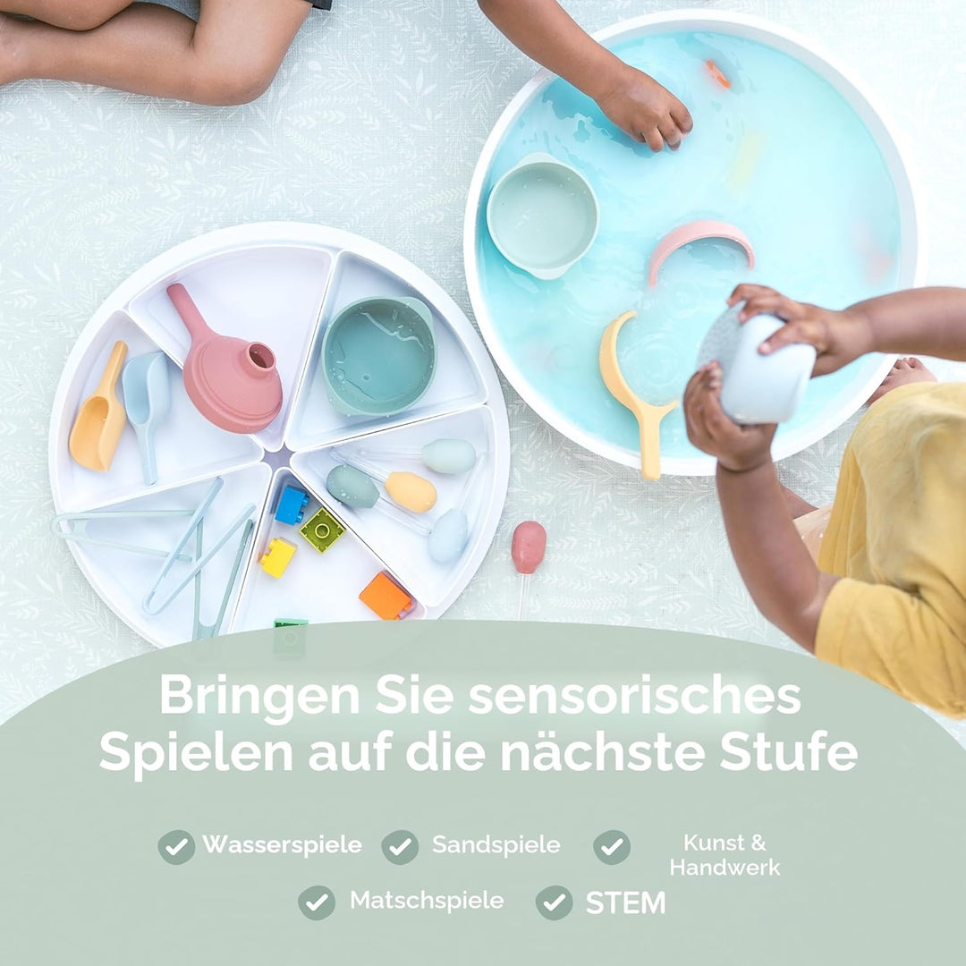 Inspire My Play Explorer Bungle - Sensory Bin mit Deckel und herausnehmbaren Aufbewahrungseinsätzen
