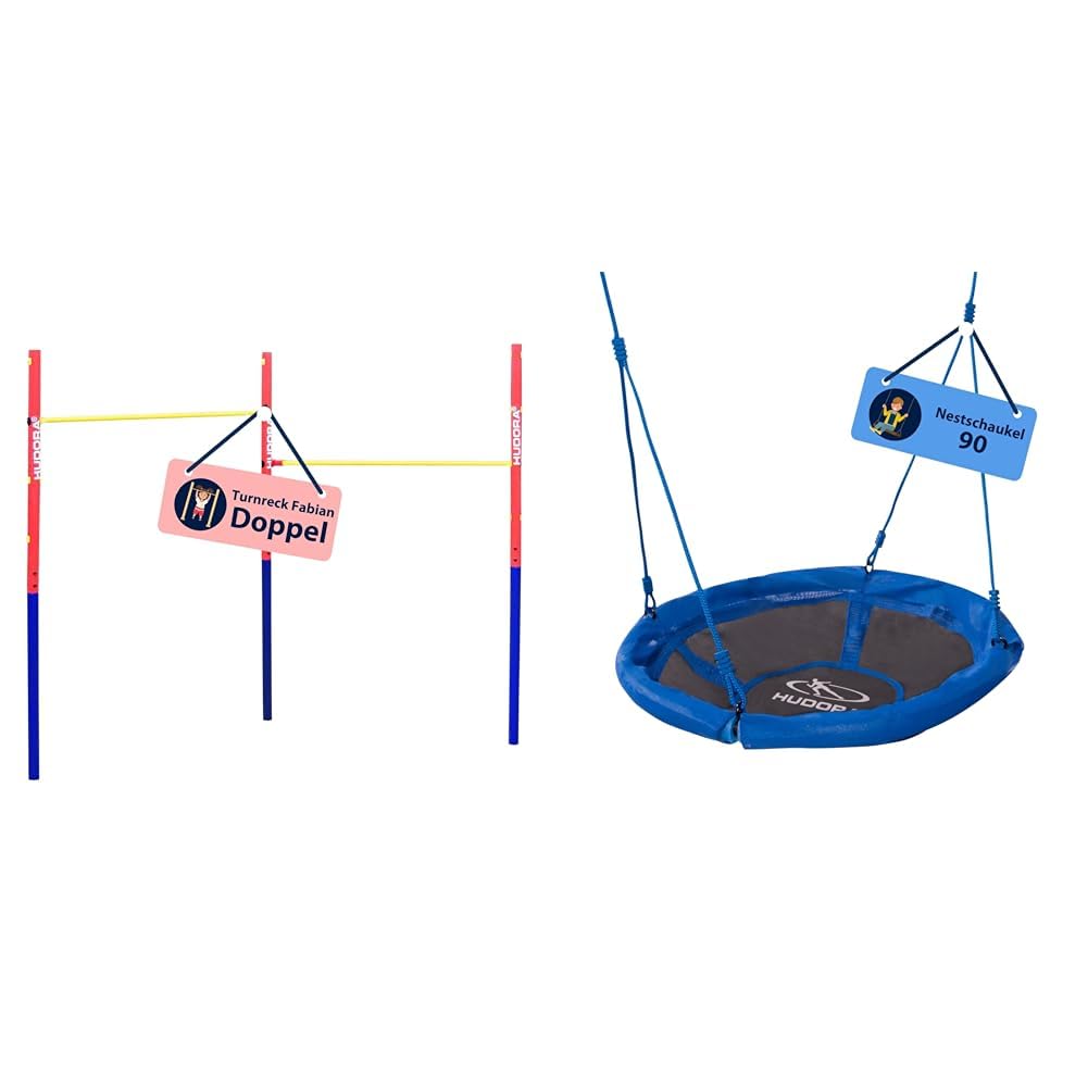 HUDORA Turnreck Fabian Standard/Pro - einfache/doppelte Turnstange für Kinder & Erwachsene & Nestsch