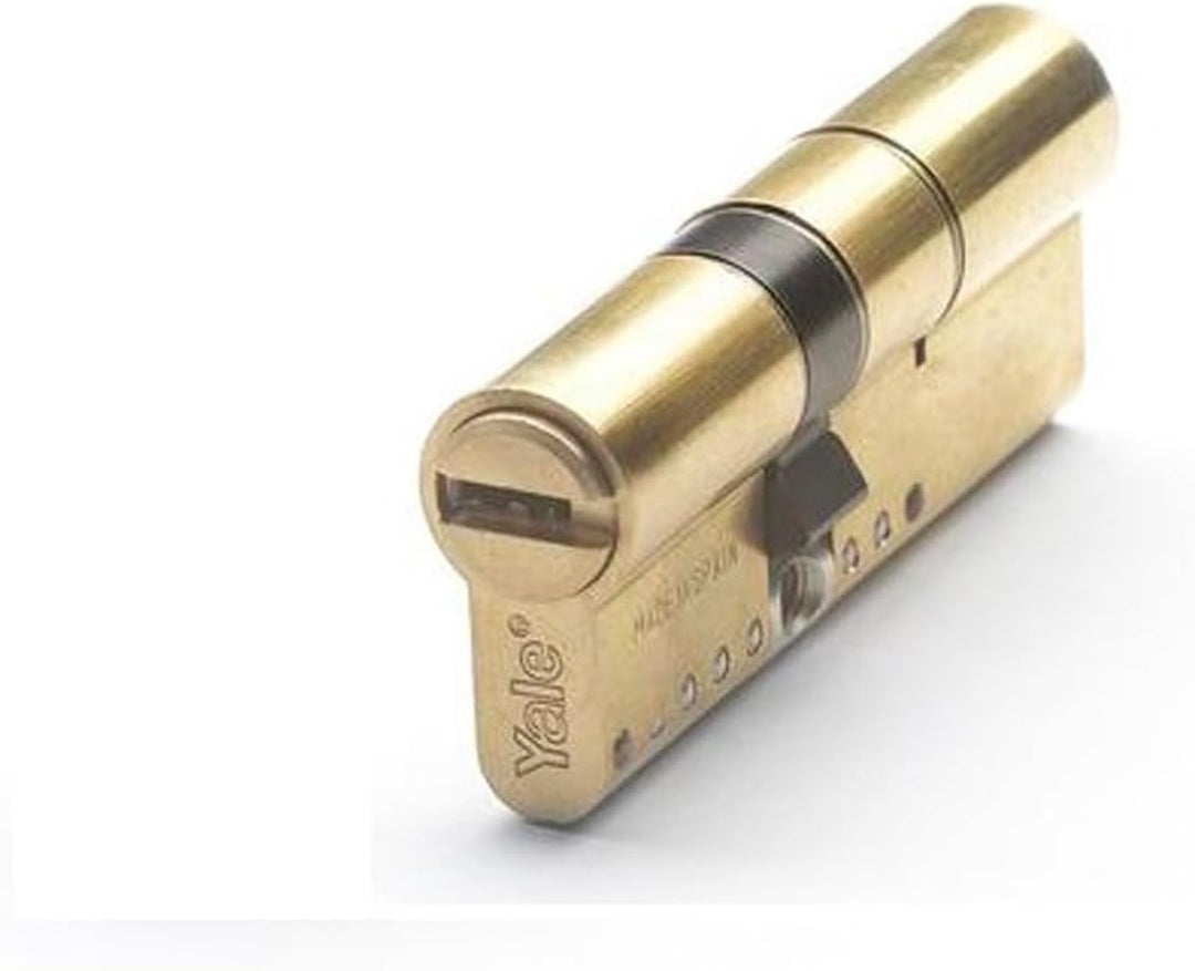 Yale YL63030LTDE Sicherheitszylinder, YL6 DS, Doppelkupplung, Langer Nocken, Schlüssel, Messing, 30