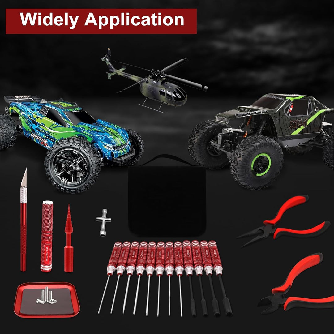 19 in 1 RC Werkzeugsatz, RC Schraubendreher Tools Set Sechskant Sechskantmutter Kreuzschraubendreher