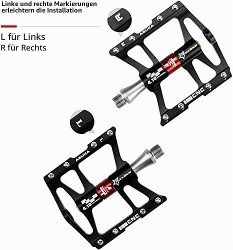 ROCKBROS Fahrrad Pedale 9/16" MTB BMX Rennrad 4 Sealed Bearings CNC Eloxiert Mit Abgedichtete Lager