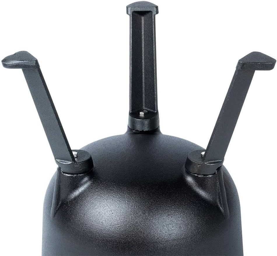 Vilde Gusseiserner Kessel auf Füssen mit Deckel - 8 Liter Hexenkessel Gusseisen Schwarz - Ideal für
