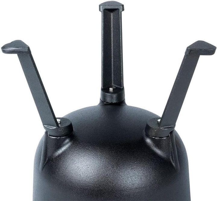 Vilde Gusseiserner Kessel auf Füssen mit Deckel - 8 Liter Hexenkessel Gusseisen Schwarz - Ideal für
