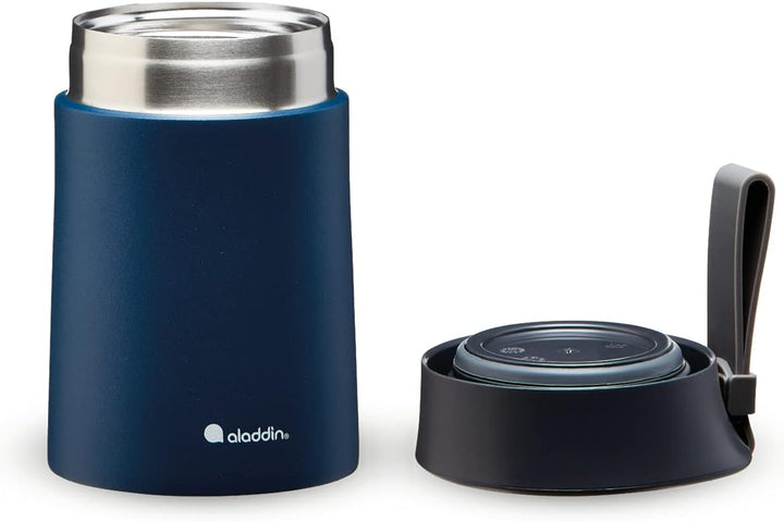 Aladdin Bistro Thermavac Stainless Steel Food Jar 0.4L Navy Blue – Keeps hot or cold for 5.5 Hours -