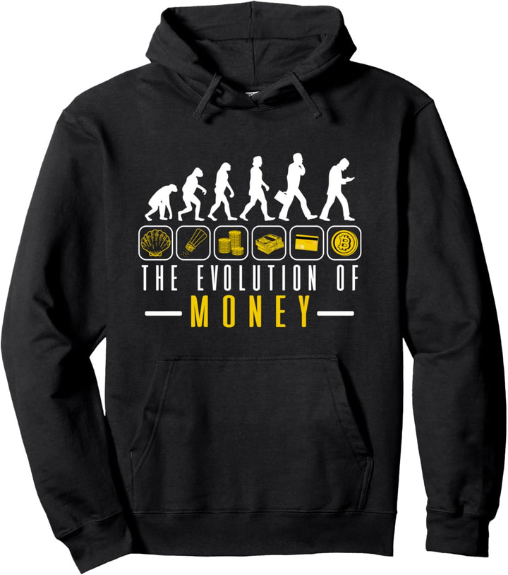 The Evolution of Money für Krypto Investoren | Bitcoin Pullover Hoodie