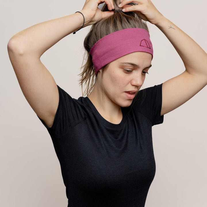 TOM FYFE Merino Stirnband Unisex Brombeere | 100% Merinowolle | Made in Europe, Brombeere