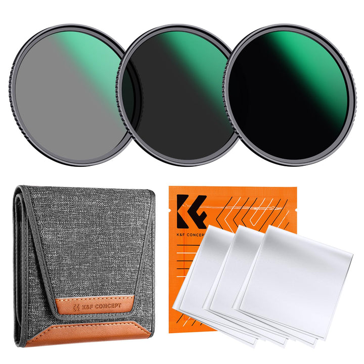 K&F Concept Nano D-Serie ND Filterset 72mm ND8+ND64+ND1000 Filter Neutral Graufilter Set, 72mm