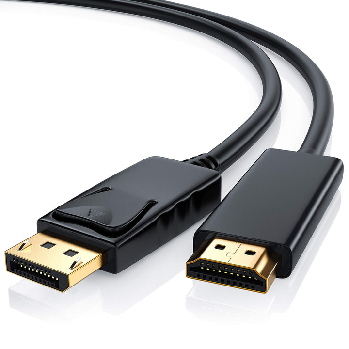 CSL - 5m Full HD Premium DisplayPort DP auf HDMI Kabel High Speed inkl. Audio-Übertragung - 1080p -