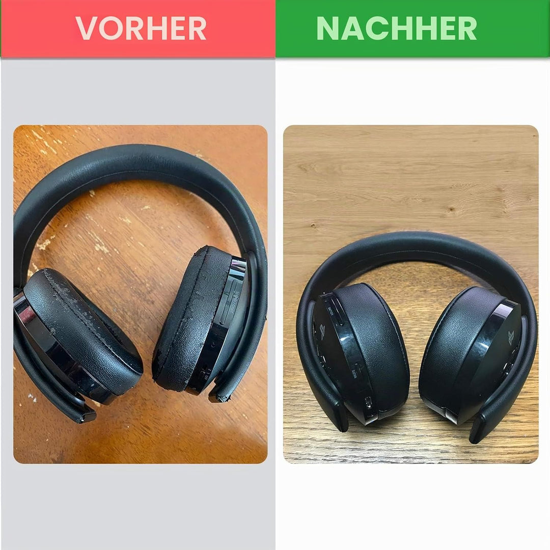 SOULWIT Professionelle Ersatzpolster Ersatz Ohrpolster Polster für Sony New Gold Wireless PS4 Kopfhö