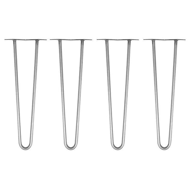 Melko 4 Stück Hairpin Legs Haarnadel Tischbeine aus 12 mm Stahl Tischfuss inkl. Bodenschoner, Höhe 3