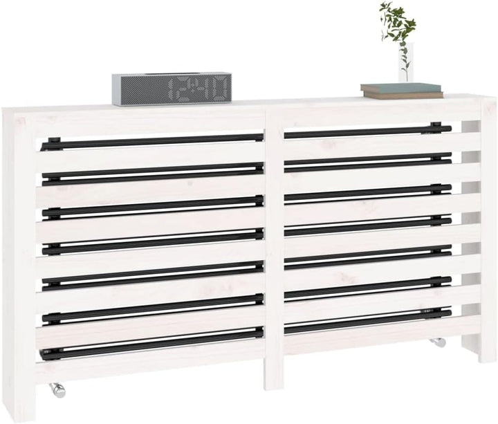 Heizkörperverkleidung 153x19x84 cm mit Horizontalen Latten Heizkörper Abdeckung Modernes Design Heiz
