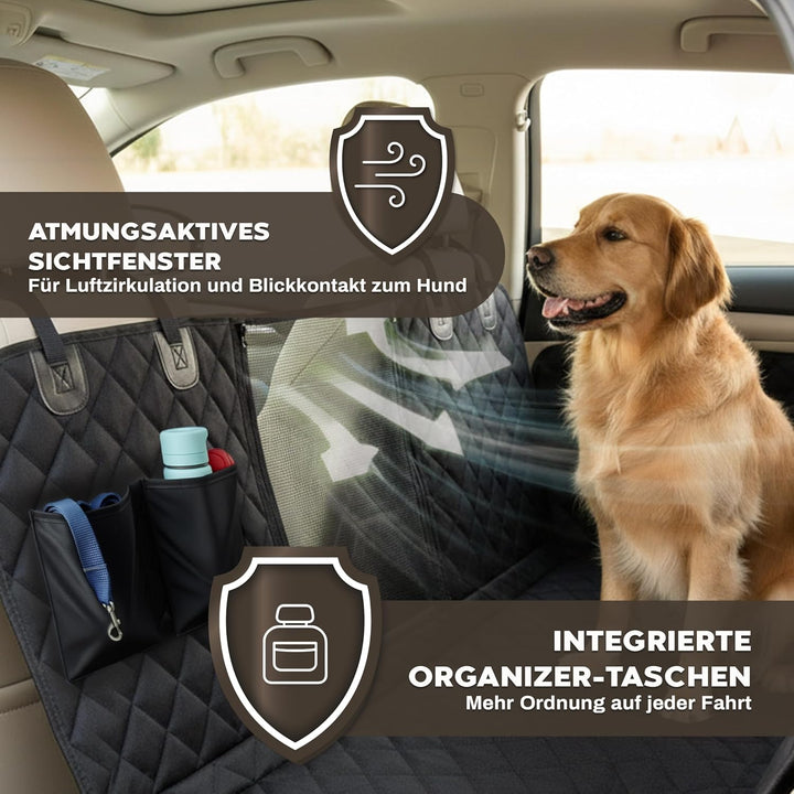 Hainberger Hundedecke Auto Rückbank Wasserabweisende Kratzfeste Autodecke für Hunde wasserdichte rut