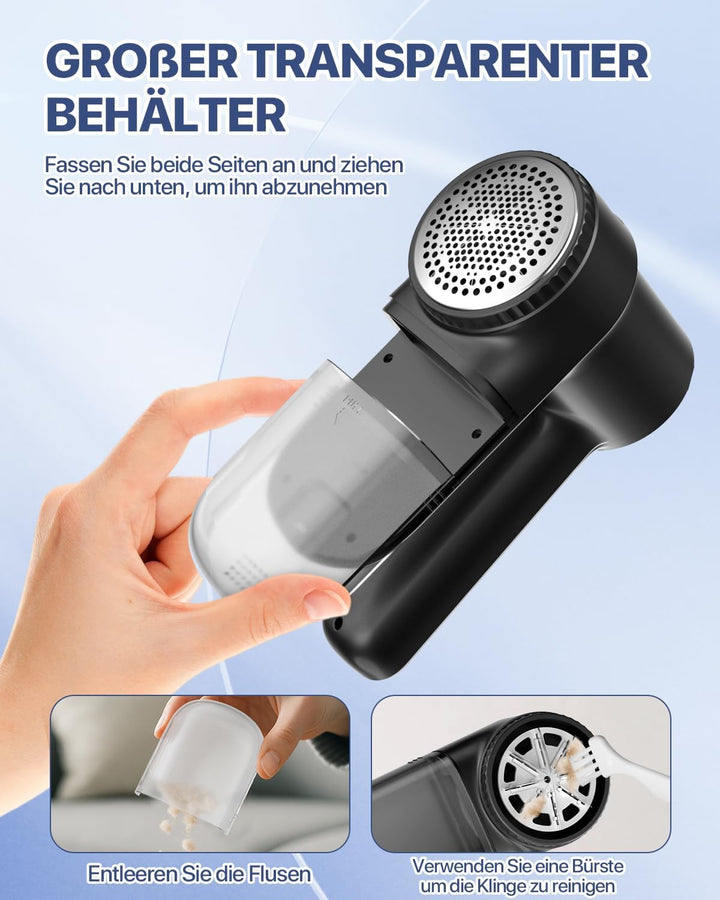 Fusselrasierer Elektrisch, [USB Aufladung- 2000mAh] Fusselrasierer mit LED-Digitalanzeige, 3 Einstel