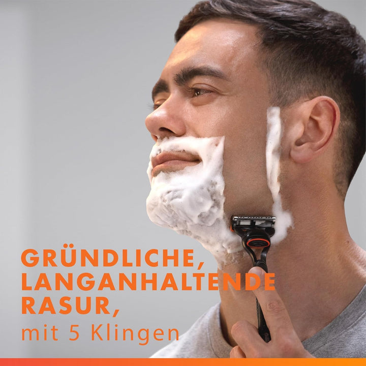 Gillette Fusion5 8 Ersatzklingen, mit grösserem Gleitstreifen für ein sanftes Gleiten und 5 Klingen