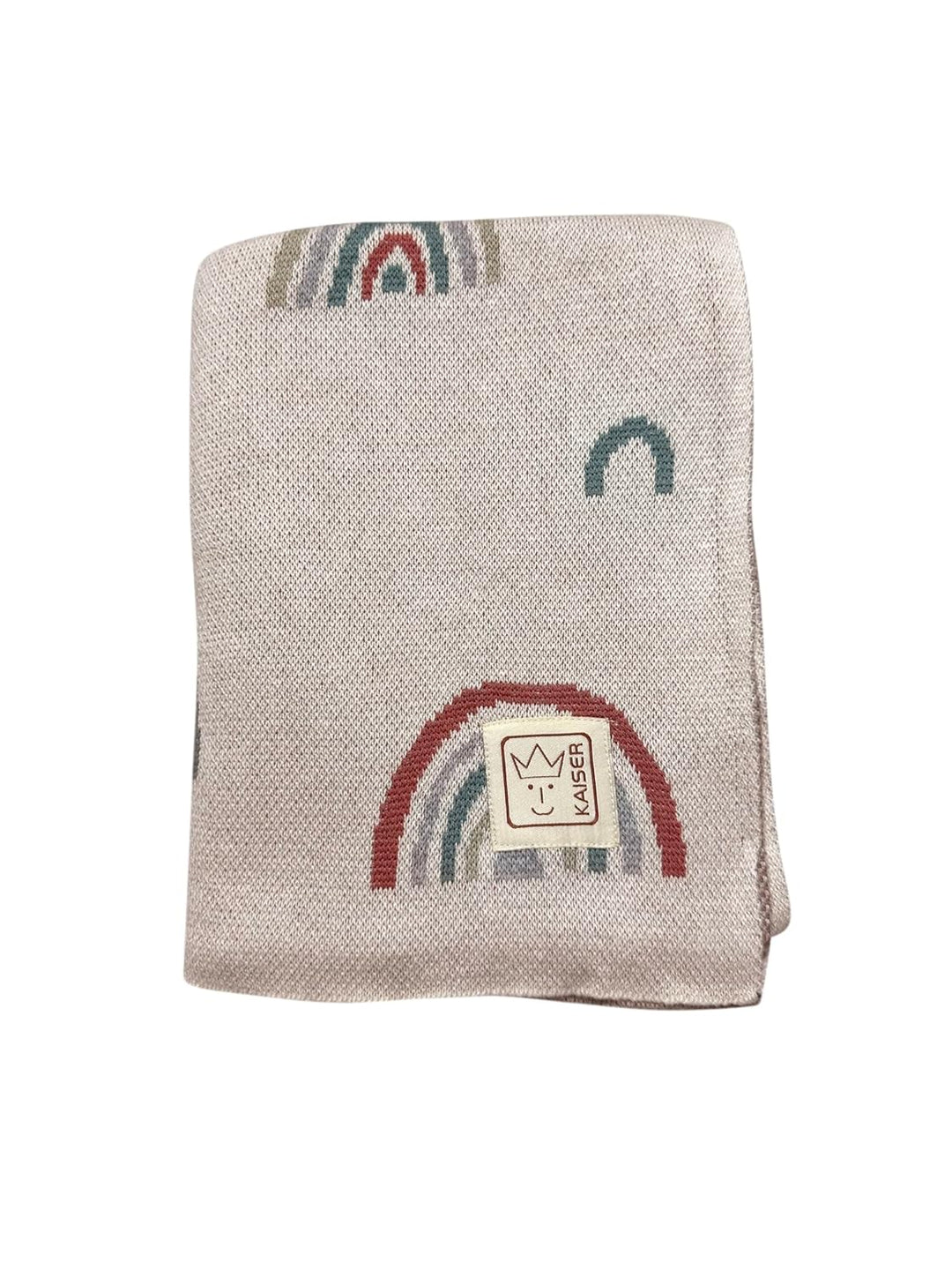 KAISER 65212 RAINBOW - Babydecke Strick 100% Bio Baumwolle (kbA), atmungsaktive Babydecke, Ganzjähri