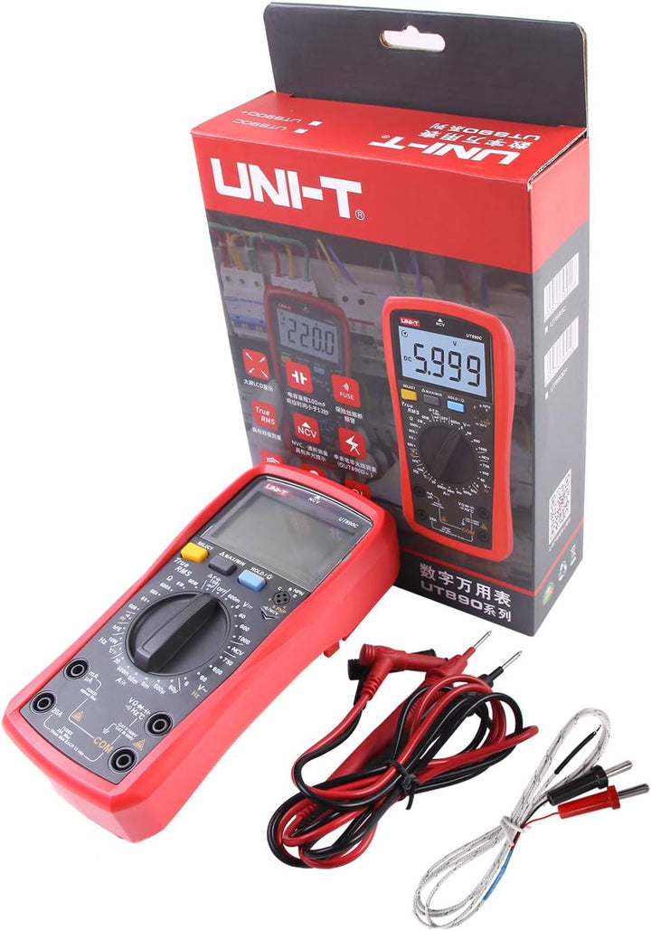UNI-T UT890C Professionelles Digitalmultimeter Tester Voltmeter Amperemeter Ohmmeter RMS 6000-Konten