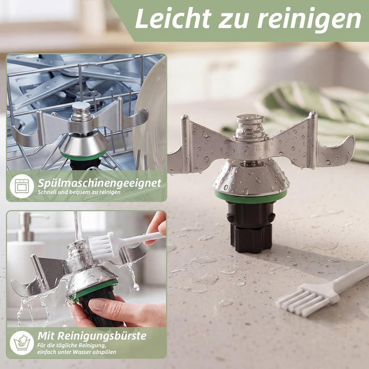 EYMPEU Teigmesser für Thermomix TM7 TM6 TM5, Edelstahl Knetmesser Zubehör, Effizientes Kneten, Spülm
