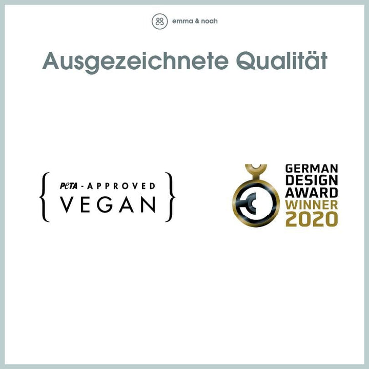 emma & noah Premium Babytrage – mitwachsend 3,5–15kg, ergonomisch, leise Magnetverschlüsse, gepolste