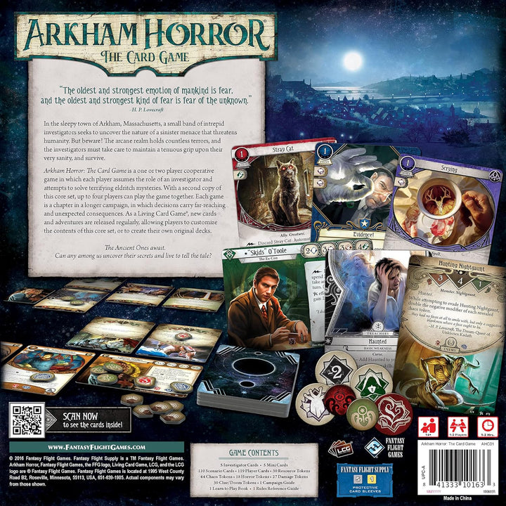 Fantasy Flight Games , Arkham Horror The Card Game , Card Game , Ages 14+ , 1 to 4 Players , 60 to 1