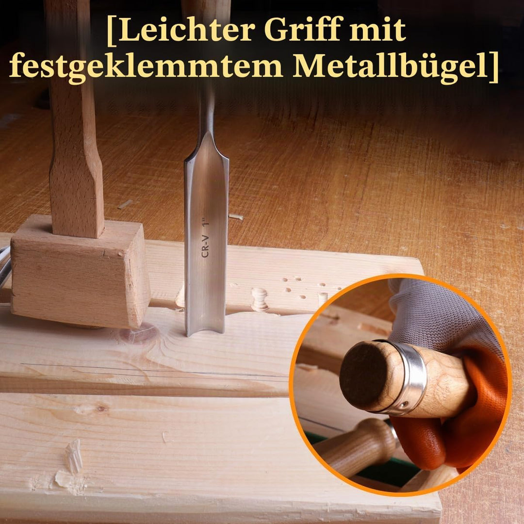 ATOPLEE Holzmeissel-Set für Holzbearbeitung, professionelles Holzschnitzmeisselwerkzeug, Tischlermei