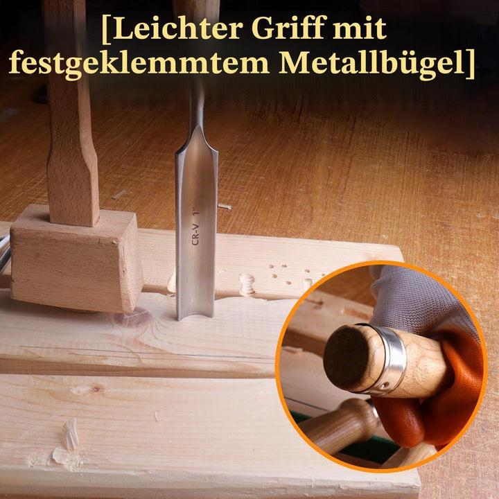 ATOPLEE Holzmeissel-Set für Holzbearbeitung, professionelles Holzschnitzmeisselwerkzeug, Tischlermei