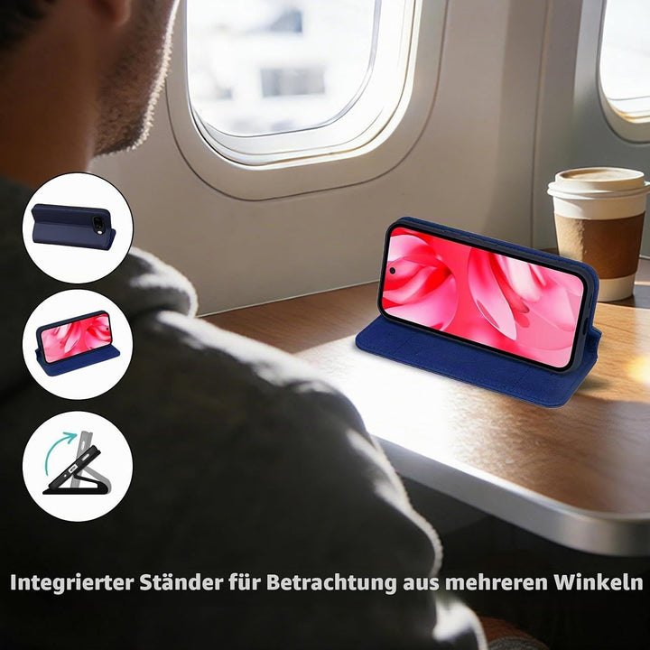 32nd Klassische Serie 2.0 - Lederhülle Case Cover für Google Pixel 9a, Echtleder Hülle Mit RFID-Bloc