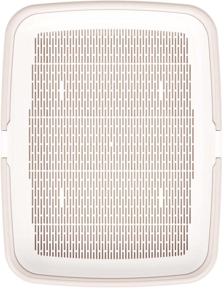 Schalentoilette Katzentoilette mit Reinigungssieb Katzenklo Gross Beige