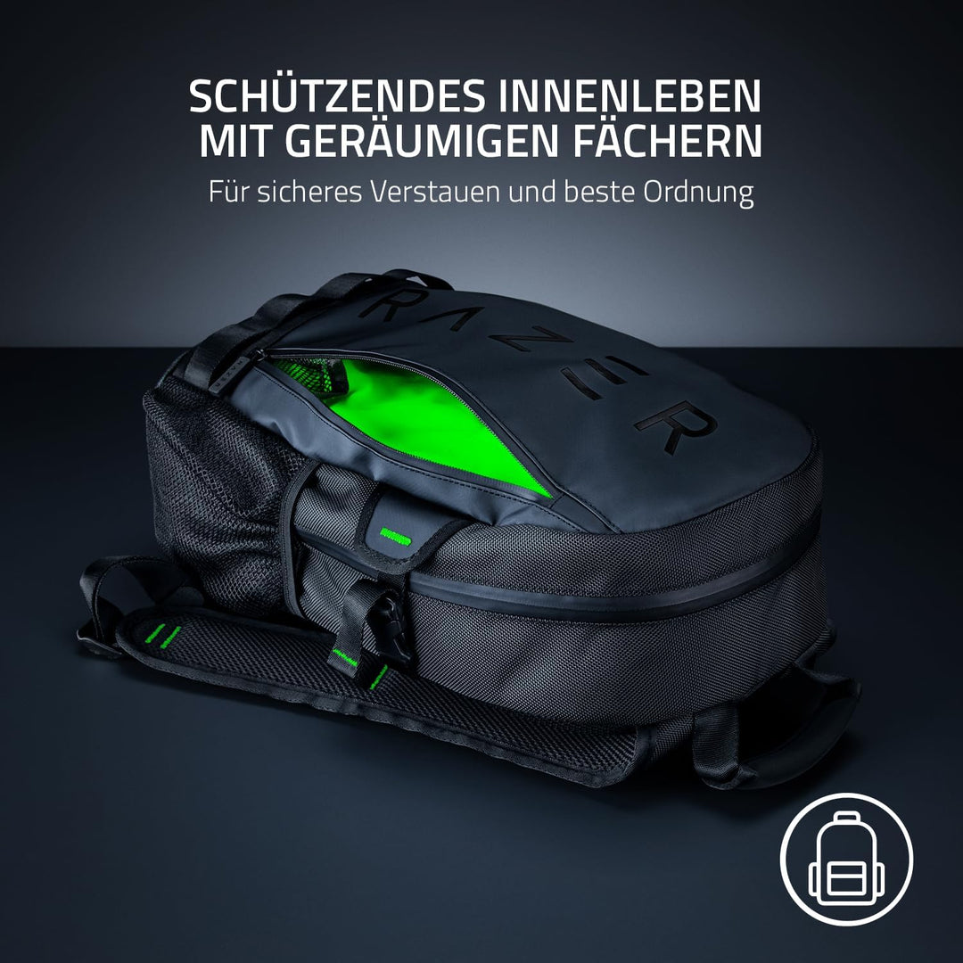 Razer Rogue V3 Backpack (13,3") Black Edition - Kompakter Reise Rucksack (Fach für Laptop bis 13 Zol