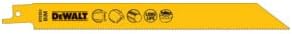 DeWalt BI-Metall Metallsäbelsägeblätter (Gesamtlänge: 203 mm, Zahnteilung: 1.8 mm, für schnelle Schn