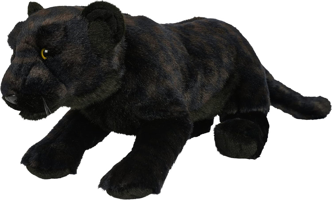 Uni-Toys - Schwarzer Panther, liegend - 44 cm (Länge) - Plüsch-Wildtier - Plüschtier, Kuscheltier, 4