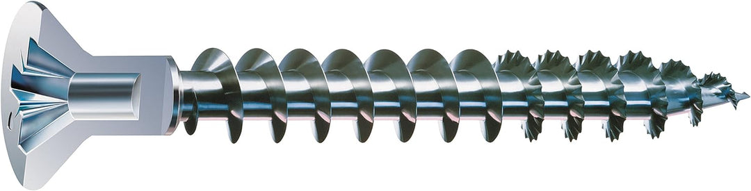 SPAX Universalschraube mit Kopflochbohrung, 4,5 x 40 mm, 500 Stück, Kreuzschlitz Z2, Kleiner Senkkop