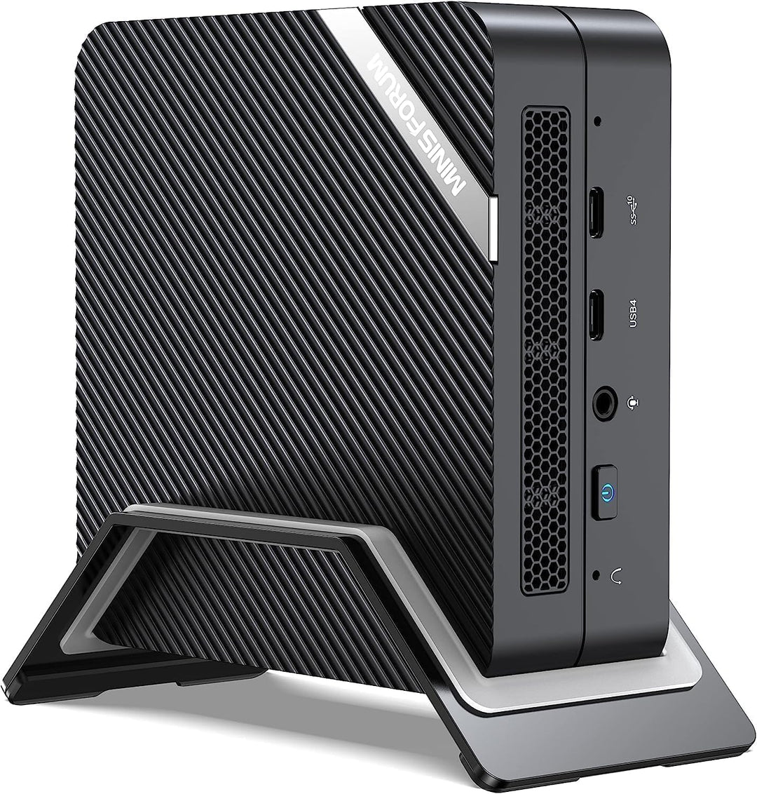 MINIS FORUM UM773 Lite Mini-PC, AMD Ryzen 7 7735HS (bis zu 4,75 GHz), AMD Radeon Grafik, 2 × HDMI, 1