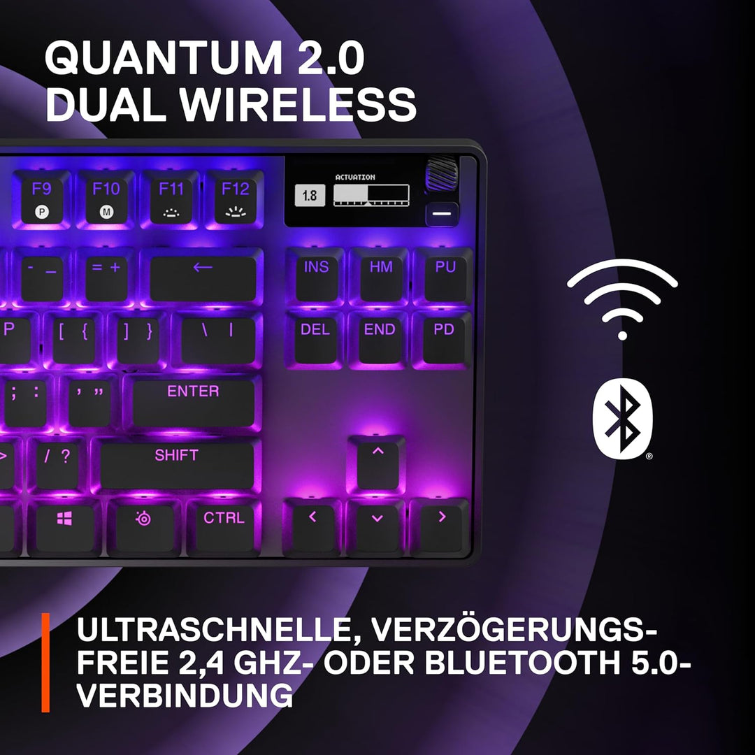 SteelSeries Apex Pro TKL Wireless HyperMagnetic Gaming-Tastatur – E-Sports TKL-Formfaktor – Anpassba