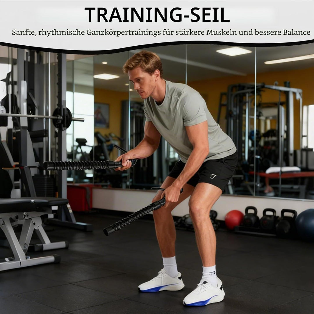 TECKZOON Gewichtetes Battle Rope Ohne Seil, Tragbare Heavy-Duty Training Rope für Home Gym, Intensiv