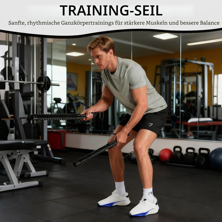 TECKZOON Gewichtetes Battle Rope Ohne Seil, Tragbare Heavy-Duty Training Rope für Home Gym, Intensiv