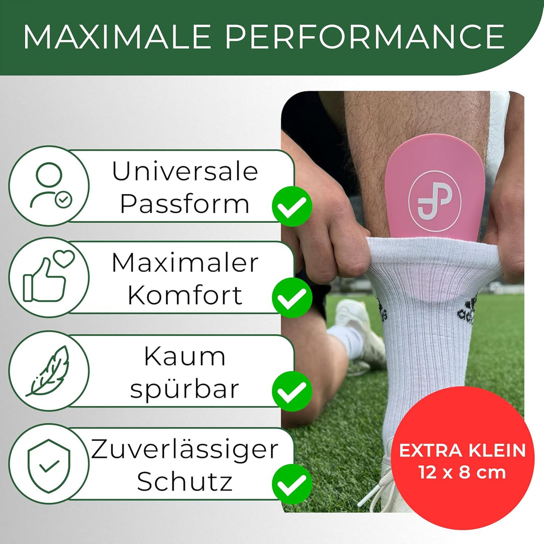 JDP Mini Schienbeinschoner, extra kleine Schienbeinschoner Fussball Herren, Anti-Rutsch Mini Schienb