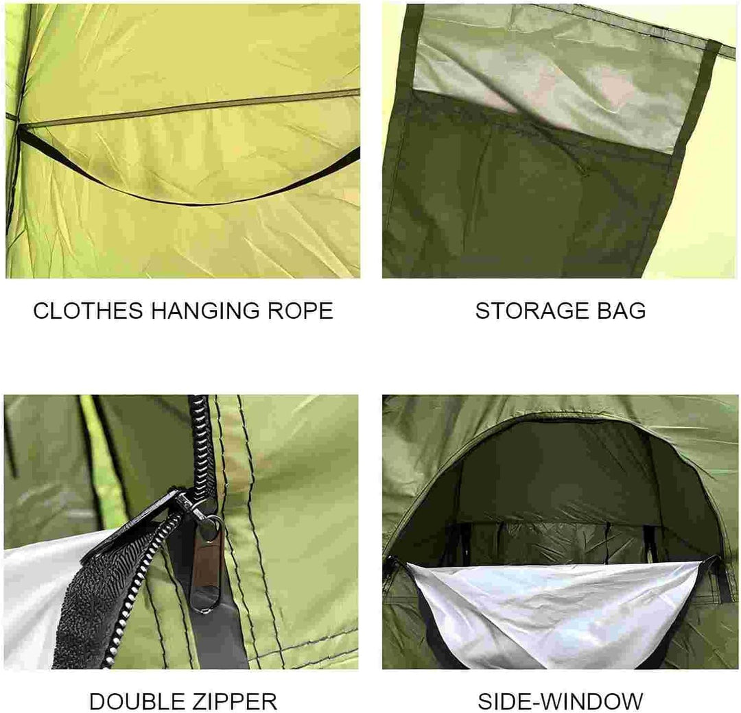Pop Up Duschzelt Toilettenzelt Umkleidezelt Camping Privatsphäre Beistellzelt Grün, Grün