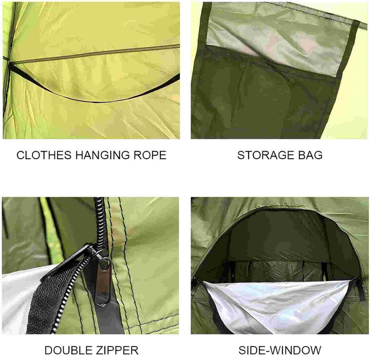 Pop Up Duschzelt Toilettenzelt Umkleidezelt Camping Privatsphäre Beistellzelt Grün, Grün
