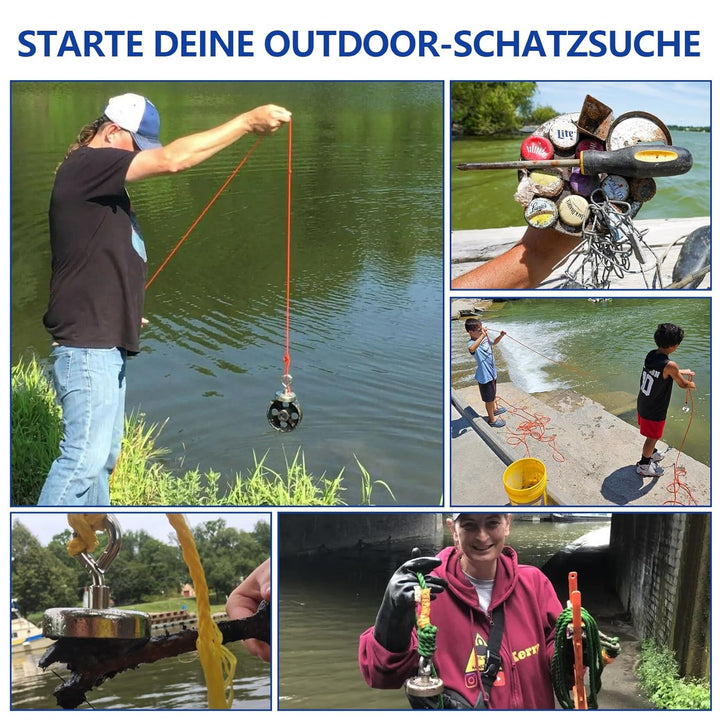 FINDMAG Superstarke Neodym-Angelmagnete, 700 Pfund (317 kg) Zugkraft, Seltenerdmagnet mit versenktem