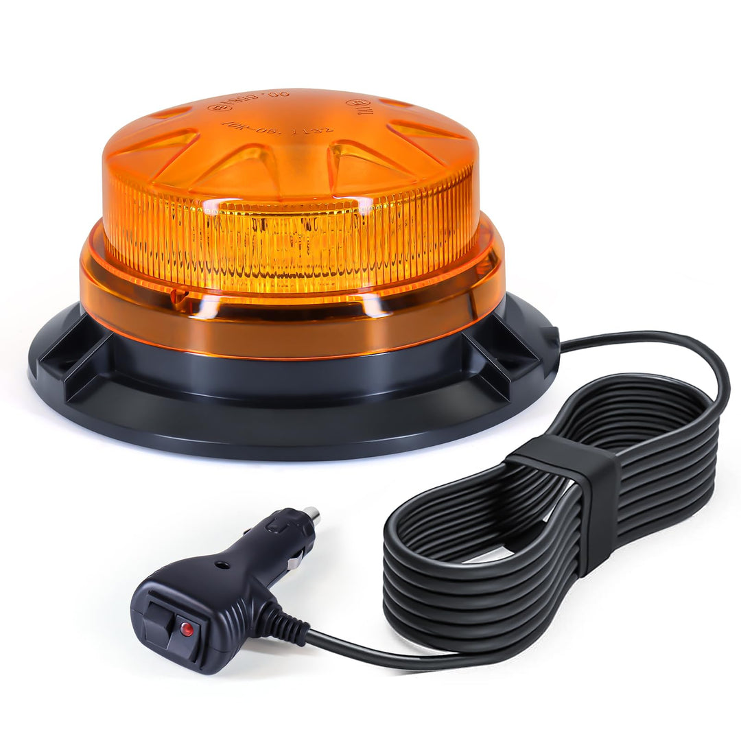 antom Rundumleuchte,12V-24V Gelb Rundumleuchte LED mit magnetischem und 3 Meters-Kabel für Gabelstap