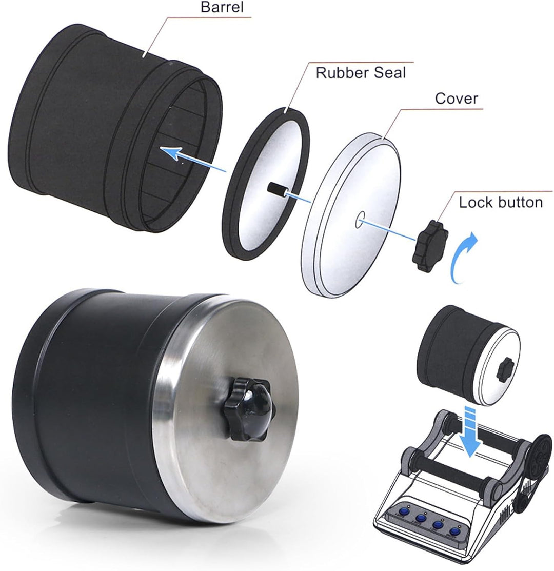 lyrlody Rock Tumbler Kit, Schmuck Poliermaschine für Edelsteine DIY Steinpoliergerät mit Poliermitte