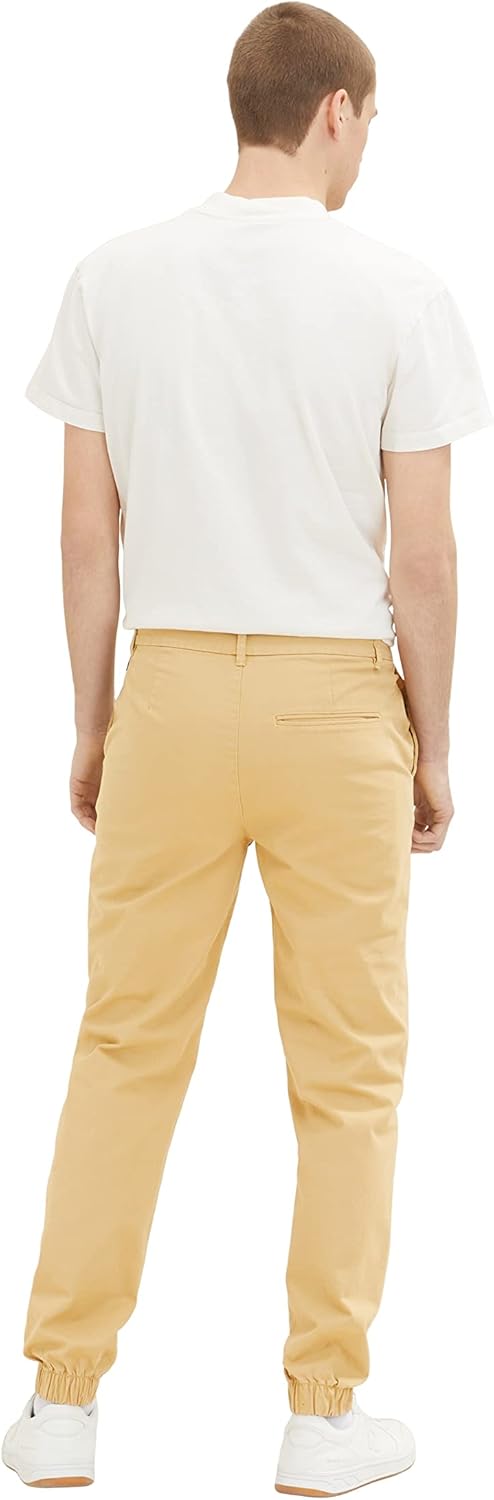 TOM TAILOR Denim Herren Relaxed Chino Hose, L 31041 - Brown Rice