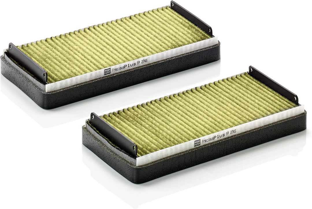 MANN-FILTER FP 2745-2 Innenraumfilter – FreciousPlus Biofunktionaler Pollenfilter (2er Set) – Für PK